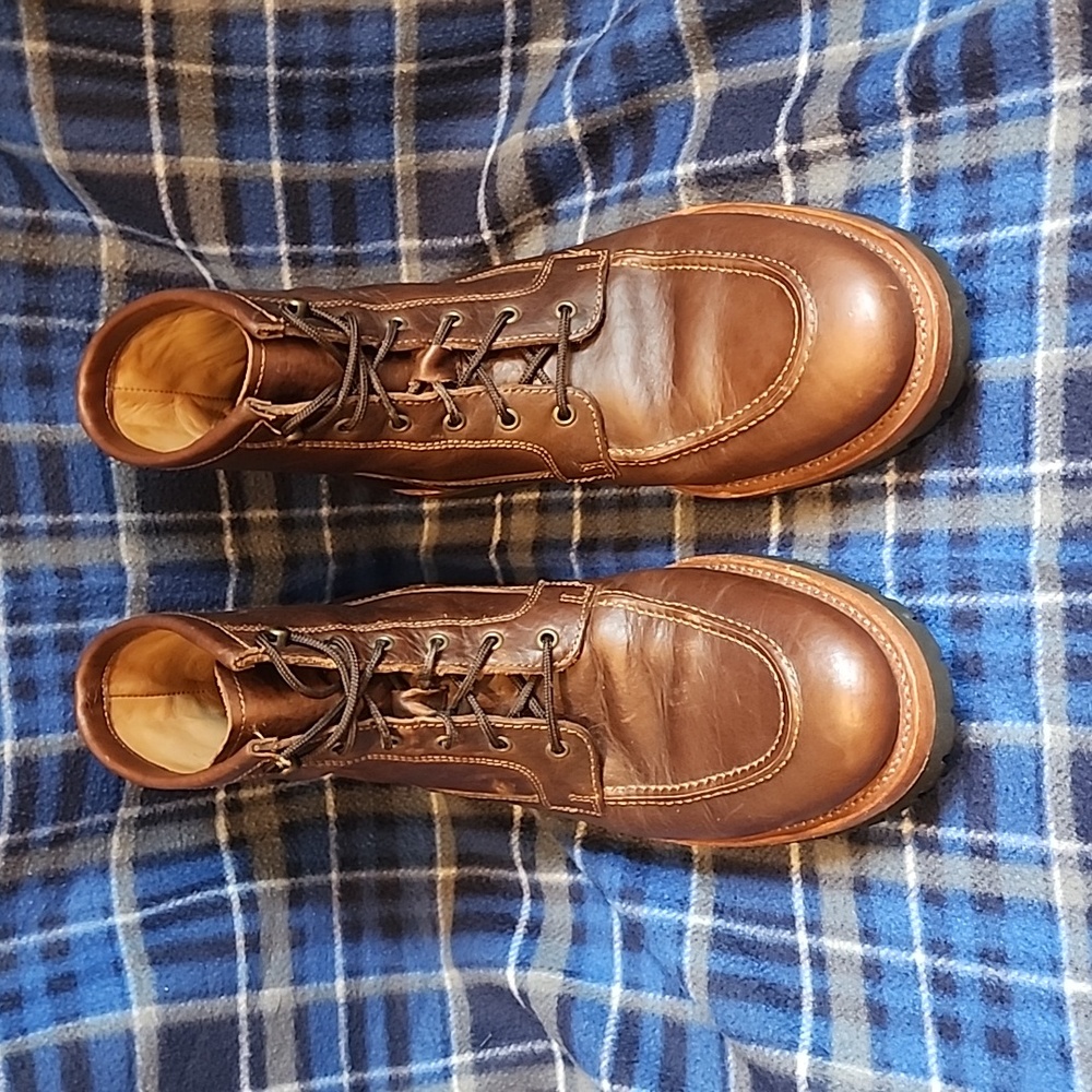Trask Elkhorn Boots, Men's Size 10, Bison Leather